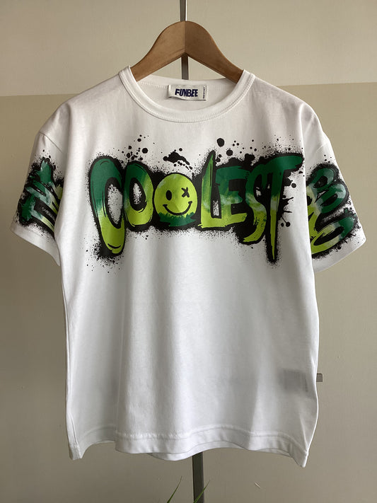 T-shirt FM5956 Xs-XL col bianco/verde