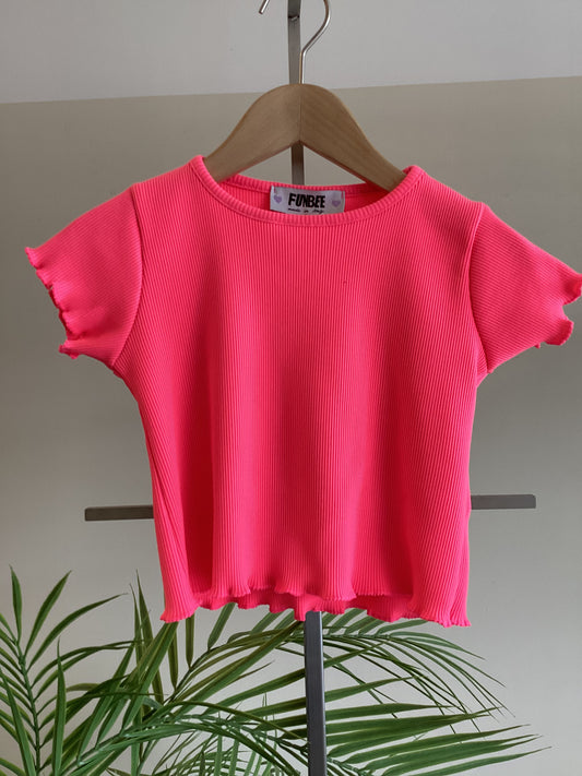 T-shirt FF5930 tg xs-xl col fuxia fluo